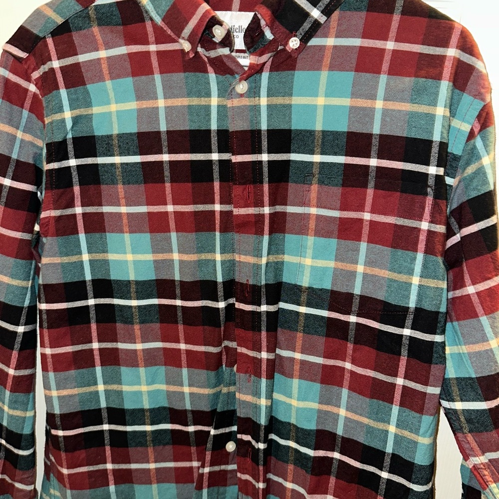 Goodfellow & Co Multicolor Plaid Button-Down Shirt
